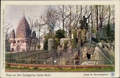 Ak Berlin Tiergarten, Zoologischer Garten, Anlage für Wassernagetiere