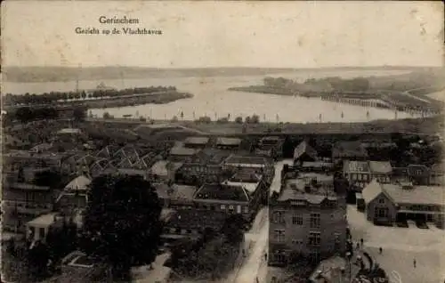 Ak Gorinchem Südholland Niederlande, Gezicht op de Vluchthaven
