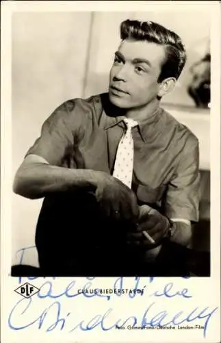 Foto Schauspieler Claus Biederstaedt, Portrait, Autogramm, keine Angst vor Schwiegermüttern