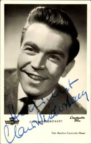 Ak Schauspieler Claus Biederstaedt, Portrait, Charley's Tante, Autogramm