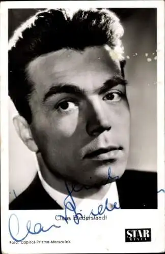 Ak Schauspieler Claus Biederstaedt, Portrait, Autogramm, STAR