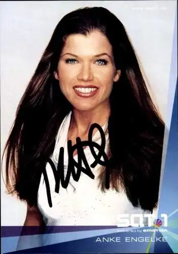 Ak Schauspielerin Anke Engelke, Portrait, Autogramm, SAT1