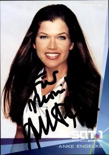 Ak Schauspielerin Anke Engelke, Portrait, Autogramm, SAT1