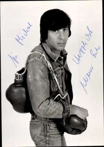 Ak Schauspieler Werner Enke, Portrait, Autogramm, Boxhandschuhe