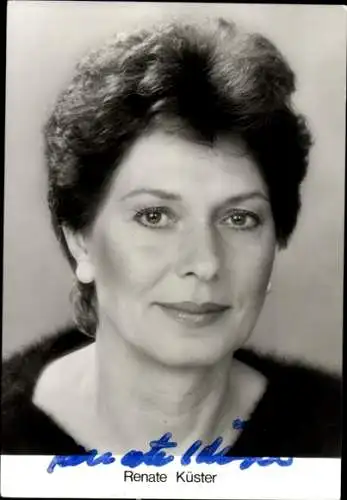 Ak Schauspielerin Renate Küster, Portrait, Autogramm