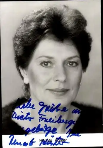 Ak Schauspielerin Renate Küster, Portrait, Autogramm