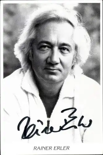 Ak Schauspieler Rainer Erler, Portrait, Autogramm