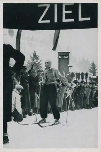 Sammelbild Olympia 1936, Winterspiele, Skistaffel, Kalle Jalkanen