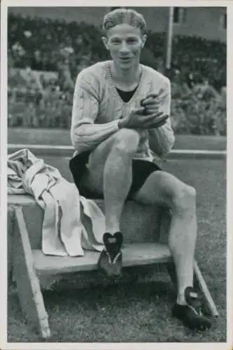 Sammelbild Olympia 1936, 1500m-Läufer Lovelock, Neuseeland