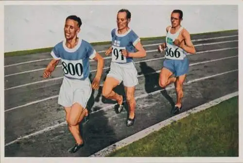 Sammelbild Olympia 1936, Olympische Spiele Amsterdam 1928, Ritola, Nurmi, Wide, 10.000m-Lauf