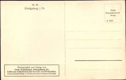 Ak Kaliningrad Königsberg Ostpreußen, Schlossteich