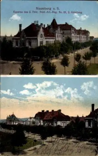 Ak Naumburg an der Saale, Kaserne des 2. Thür. Feld-Art. Reg 55, 2. Abteilung