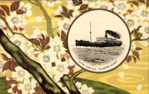 Passepartout Ak NYK Line, Dampfer SS Kasima Maru
