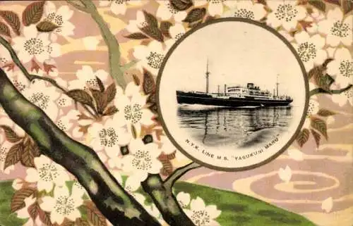 Passepartout Ak NYK Line, Dampfer MS Yasukuni Maru