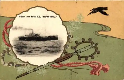 Passepartout Ak NYK Line, Dampfer SS Kitano Maru