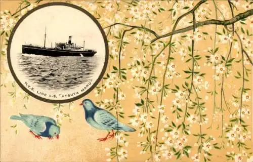 Passepartout Ak NYK Line, Dampfer SS Atsuta Maru