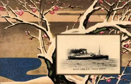 Passepartout Ak NYK Line, Dampfer SS Taiyo Maru