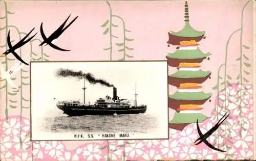 Passepartout Ak NYK Line, Dampfer SS Hakone Maru