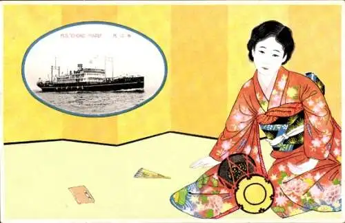 Passepartout Ak NYK Line, Dampfer MS Ohoko Maru