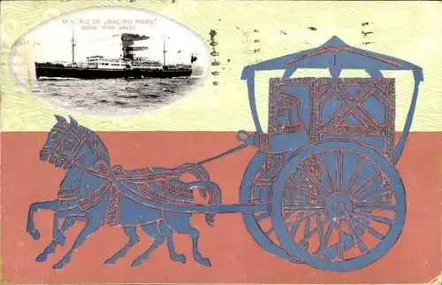 Passepartout Ak NYK Line, Dampfer MS Rio de Janeiro Maru