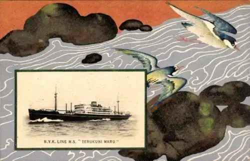 Passepartout Ak NYK Line, Dampfer SS Terukuni Maru
