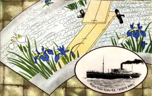 Passepartout Ak NYK Line, Dampfer SS Atsuta Maru