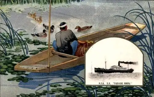 Passepartout Ak NYK Line, Dampfer SS Fushimi Maru