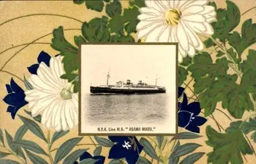 Passepartout Ak NYK Line, Dampfer MS Asama Maru