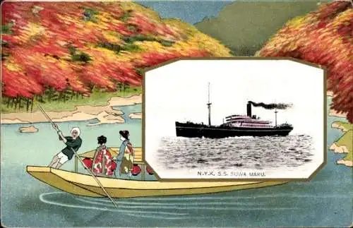 Passepartout Ak NYK Line, Dampfer SS Suwa Maru