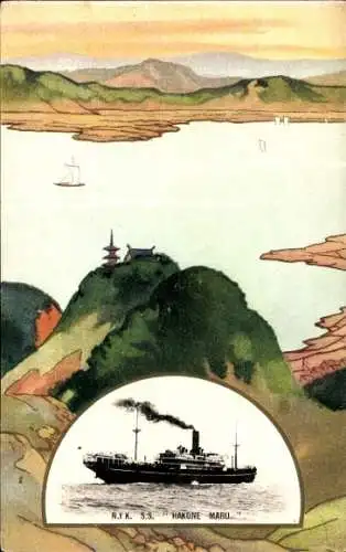 Passepartout Ak NYK Line, Dampfer SS Hakone Maru