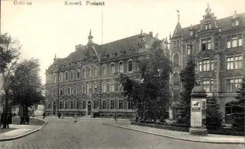 Ak Cottbus in der Niederlausitz, Kaiserliches Postamt, Litfaßsäule