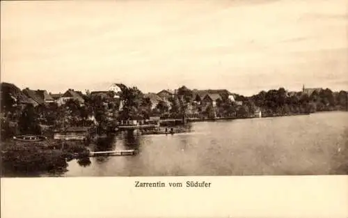 Ak Zarrentin am Schaalsee, Ortsansicht, Südufer