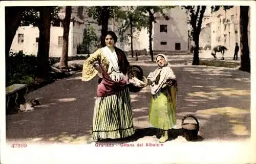 Ak Granada Andalusien Spanien, Gitana del Albaicin