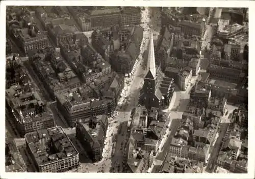 Ak Hamburg Mitte Altstadt, Stadtzentrum, Hermannstraße, Steinstraße, Fliegeraufnahme