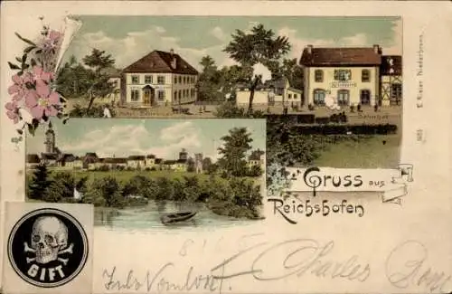 Litho Reichshoffen Reichshofen Elsass Bas Rhin, Bahnhof, Ortsansichten