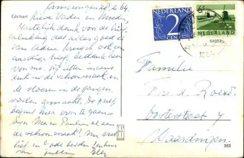 Ak Hirsch auf der Wiese, Geweih, Wald