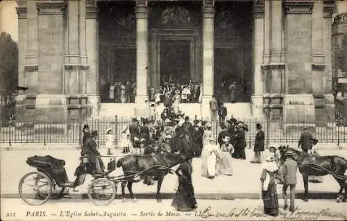 Ak Paris VIII Élysée, Kirche Saint-Augustin, Ausgang der Messe