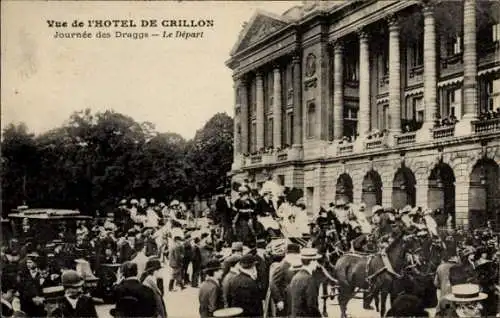 Ak Paris VIII Élysée, Hotel de Crillon, Draggs Day, The Departure