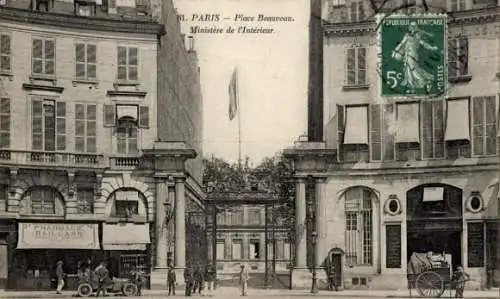 Ak Paris VIIIe Élysée, Place Beauvau, Innenministerium
