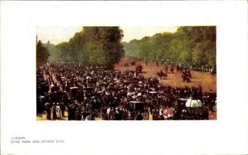Ak London City England, Hyde Park, Rotten Row