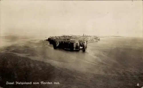 Ak Nordseeinsel Helgoland, Blick von Norden, Luftbild