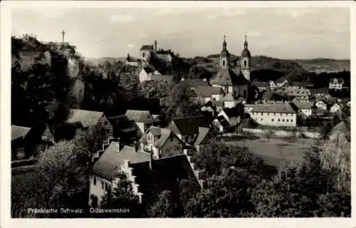 Ak Gößweinstein in Oberfranken, Teilansicht, Kirchtürme