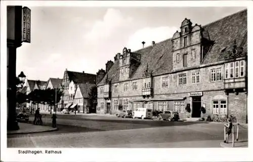 Ak Stadthagen in Niedersachsen, Rathaus, Außenansicht