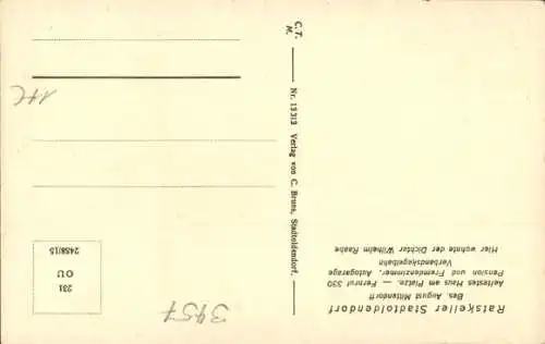 Ak Stadtoldendorf in Niedersachsen, Ratskeller, Fachwerkhaus