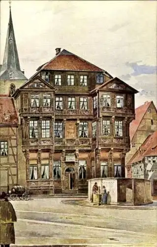 Künstler Ak Heyer, R., Hildesheim, Neustädter Schenke am Neustädter Markt