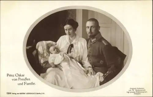Ak Oskar Prinz von Preußen und Familie, Portrait, Liersch 7500