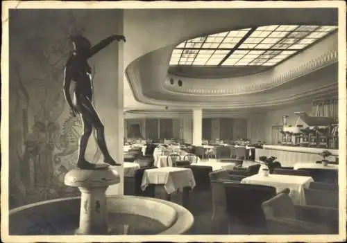 Ak Berlin Charlottenburg, Weinrestaurant Frasquita, Statue