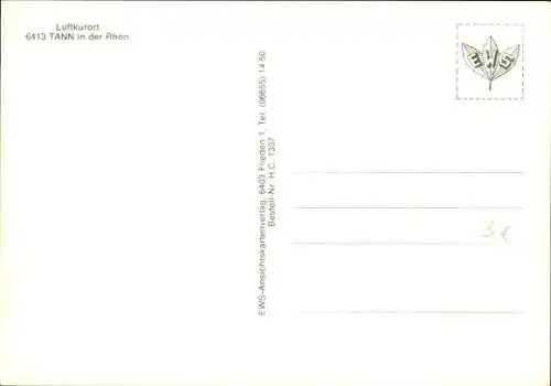 Ak Tann in der Rhön Osthessen, Panorama, Tor, Brunnen, Markt