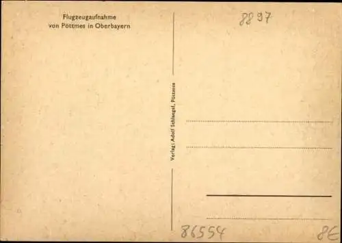 Ak Pöttmes in Schwaben, Fliegeraufnahme