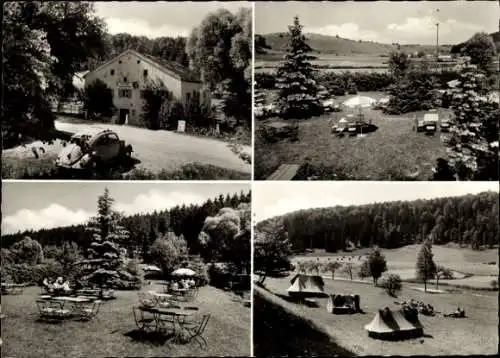 Ak Weißenburg am Sand Mittelfranken Bayern, Gasthaus Hammermühle, Terrrasse